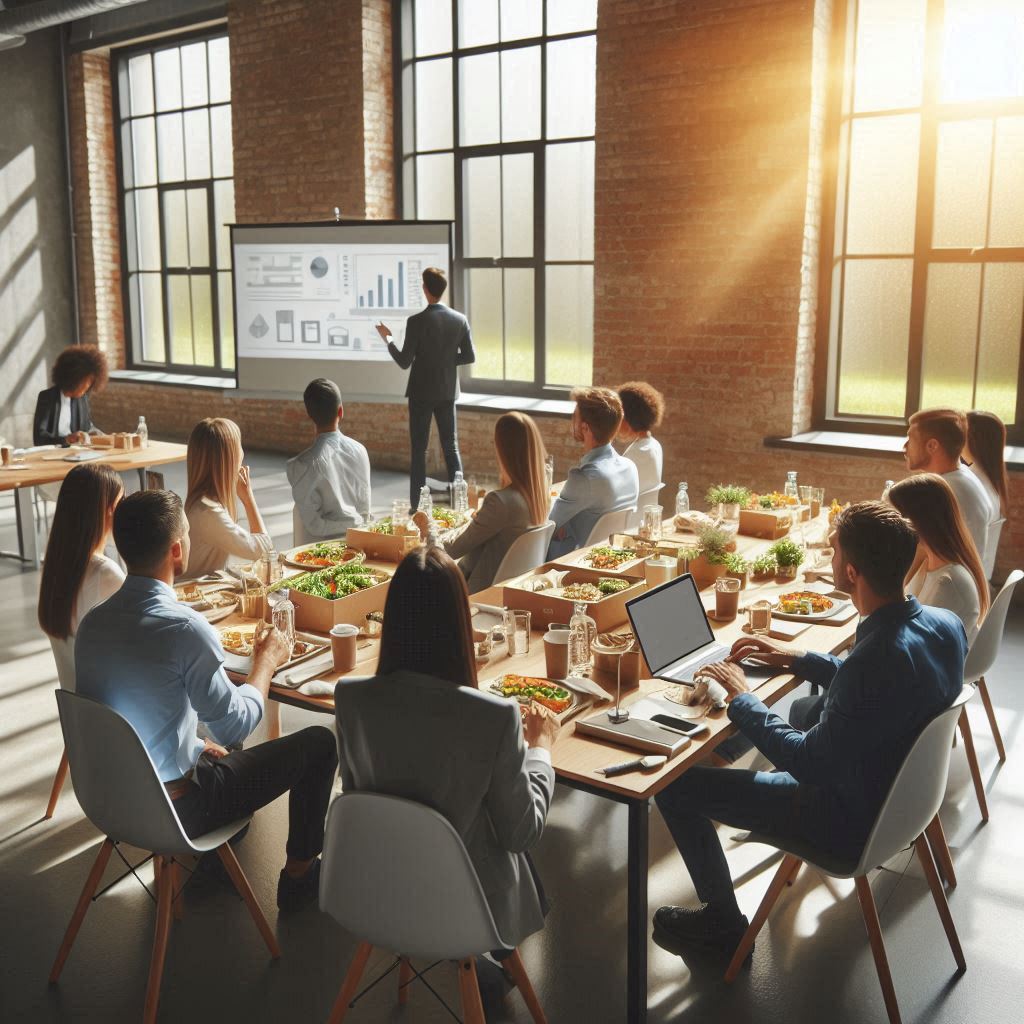 Giving a presentation at a lunch and learn
